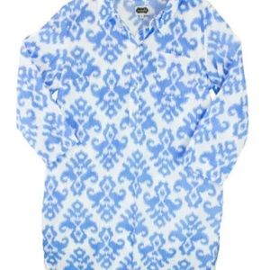 Mud pie Kelli tunic cover up blue NWT!